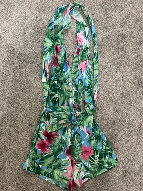 Beachy Tropical Romper (S)